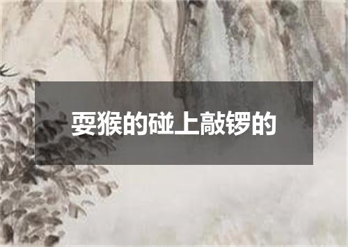 耍猴的碰上敲锣的