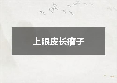 上眼皮长瘤子