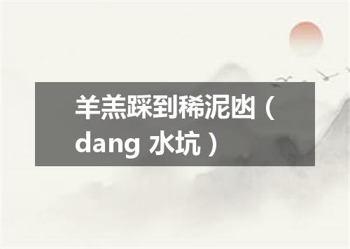 羊羔踩到稀泥凼（dang 水坑）