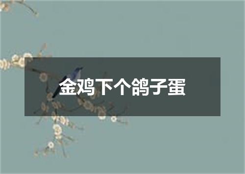 金鸡下个鸽子蛋