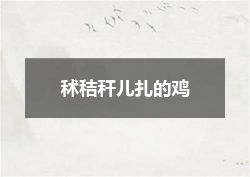 秫秸秆儿扎的鸡