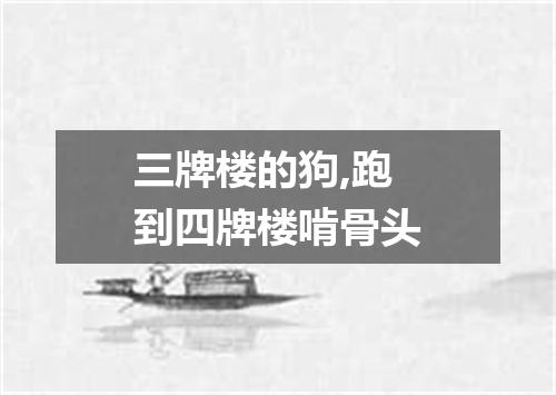 三牌楼的狗,跑到四牌楼啃骨头