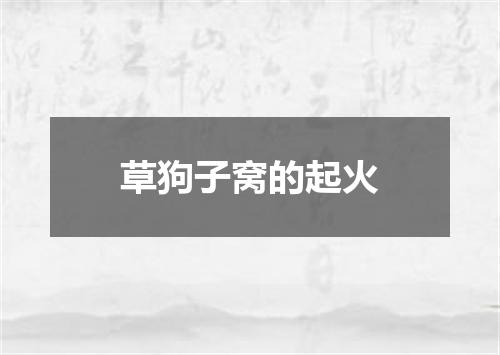 草狗子窝的起火