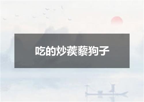 吃的炒蒺藜狗子