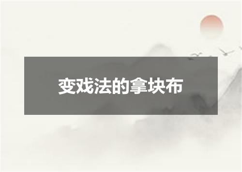 变戏法的拿块布