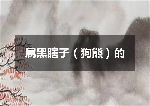 属黑瞎子（狗熊）的