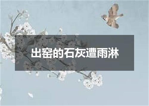 出窑的石灰遭雨淋