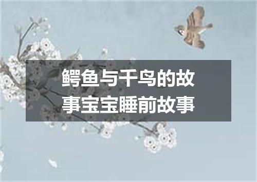 鳄鱼与千鸟的故事宝宝睡前故事