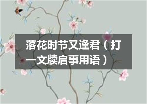 落花时节又逢君（打一文牍启事用语）