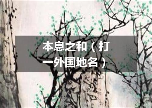 本息之和（打一外国地名）