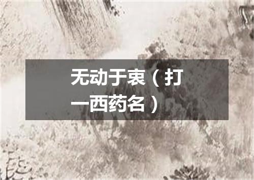 无动于衷（打一西药名）