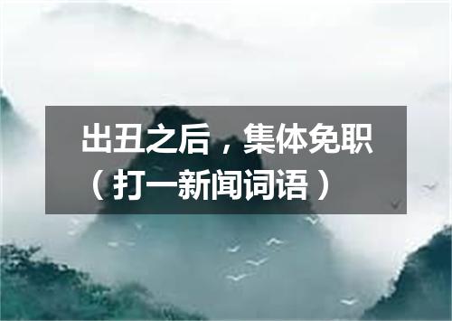 出丑之后，集体免职（打一新闻词语）