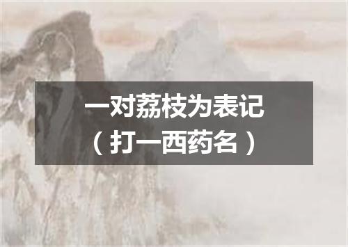 一对荔枝为表记（打一西药名）
