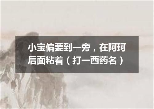 小宝偏要到一旁，在阿珂后面粘着（打一西药名）