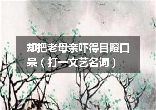 却把老母亲吓得目瞪口呆（打一文艺名词）