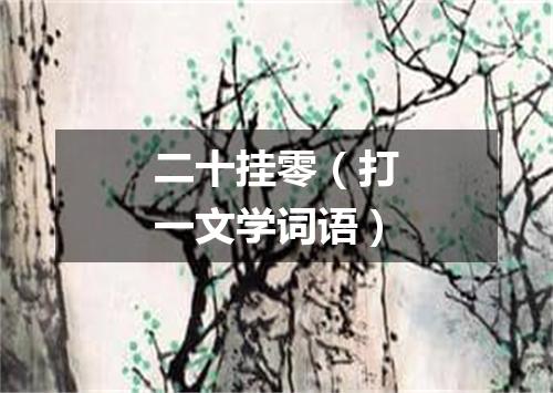 二十挂零（打一文学词语）