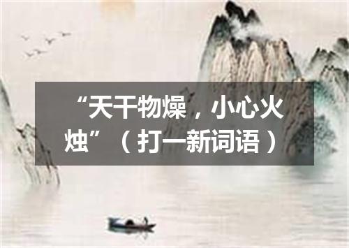 “天干物燥，小心火烛”（打一新词语）