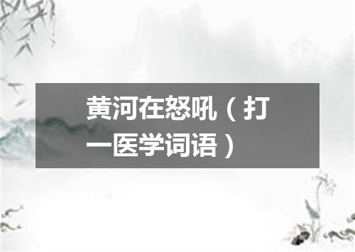 黄河在怒吼（打一医学词语）