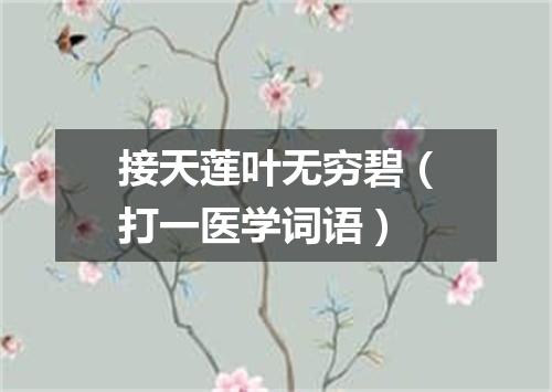 接天莲叶无穷碧（打一医学词语）