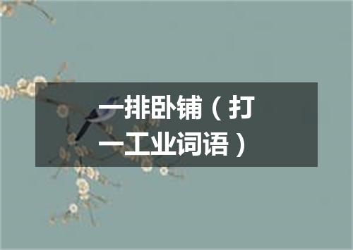 一排卧铺（打一工业词语）
