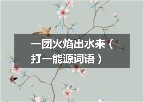 一团火焰出水来（打一能源词语）