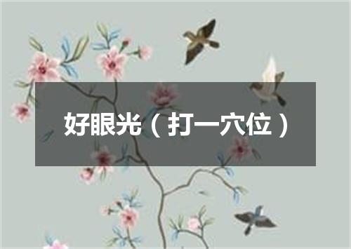 好眼光（打一穴位）