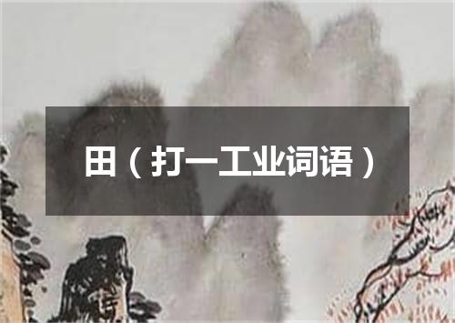 田（打一工业词语）