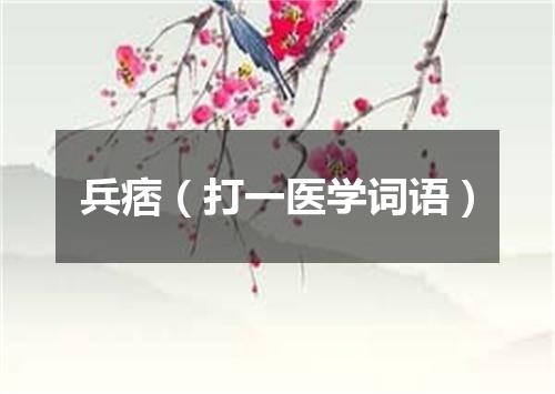 兵痞（打一医学词语）
