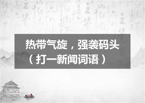 热带气旋，强袭码头（打一新闻词语）