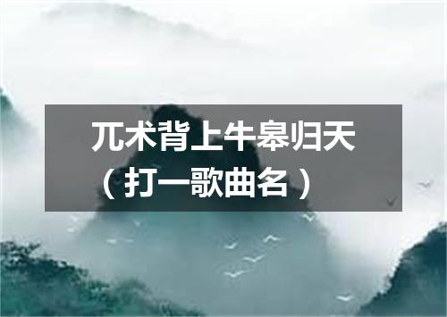 兀术背上牛皋归天（打一歌曲名）