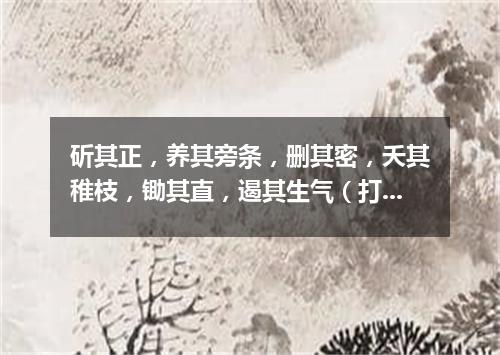 斫其正，养其旁条，删其密，夭其稚枝，锄其直，遏其生气（打一歌曲名）