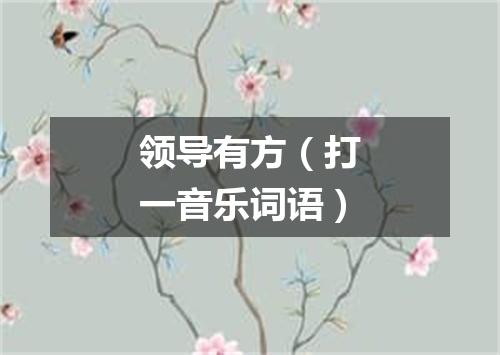 领导有方（打一音乐词语）