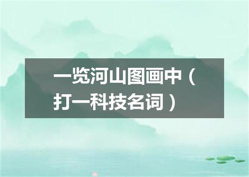 一览河山图画中（打一科技名词）