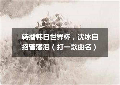 转播韩日世界杯，沈冰自招曾落泪（打一歌曲名）