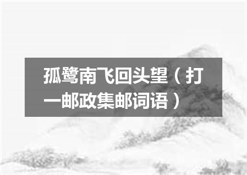 孤鹭南飞回头望（打一邮政集邮词语）
