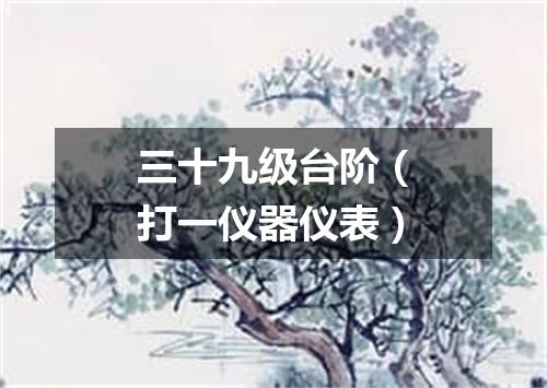 三十九级台阶（打一仪器仪表）