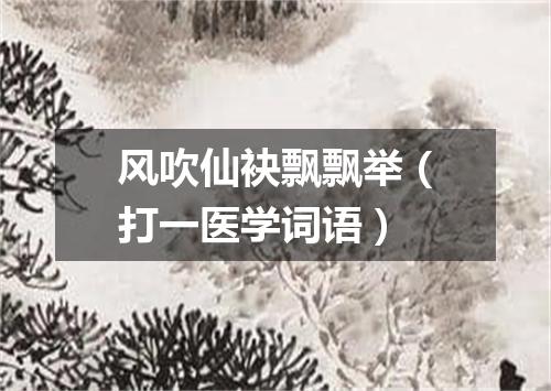 风吹仙袂飘飘举（打一医学词语）