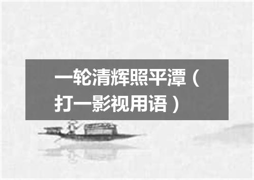 一轮清辉照平潭（打一影视用语）