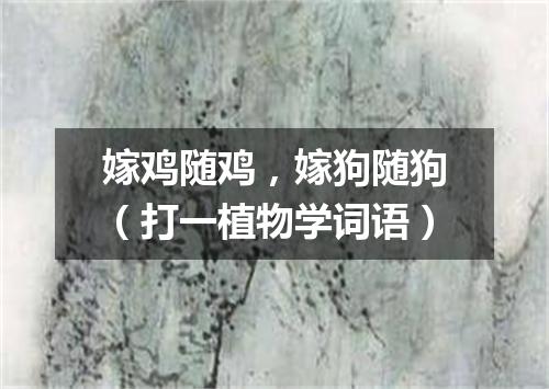 嫁鸡随鸡，嫁狗随狗（打一植物学词语）