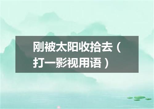 刚被太阳收拾去（打一影视用语）