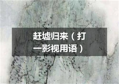 赶墟归来（打一影视用语）