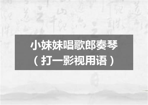 小妹妹唱歌郎奏琴（打一影视用语）