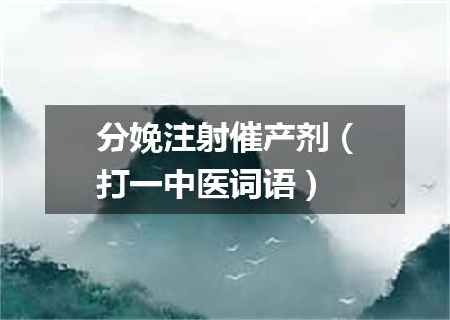 分娩注射催产剂（打一中医词语）