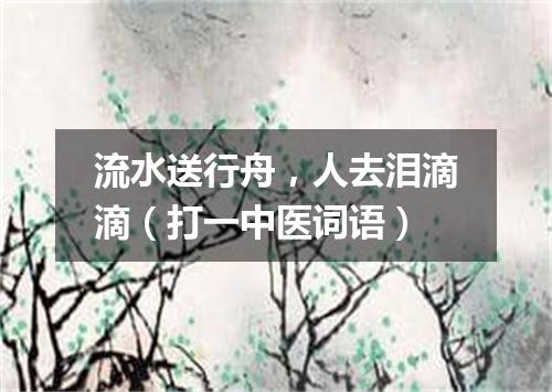 流水送行舟，人去泪滴滴（打一中医词语）