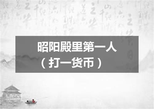 昭阳殿里第一人（打一货币）