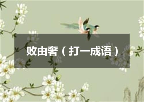 败由奢（打一成语）