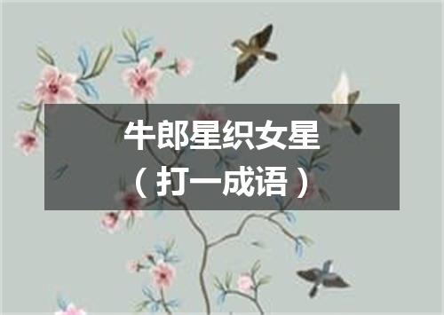 牛郎星织女星（打一成语）