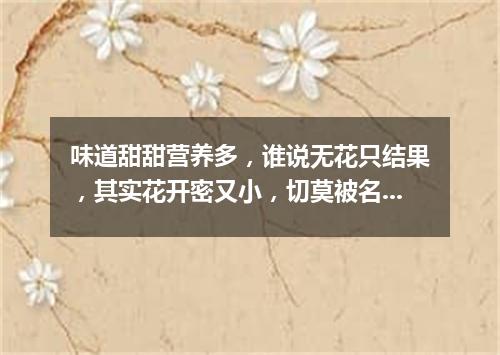 味道甜甜营养多，谁说无花只结果，其实花开密又小，切莫被名所迷惑。（打一植物）