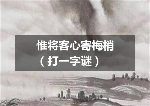 惟将客心寄梅梢（打一字谜）