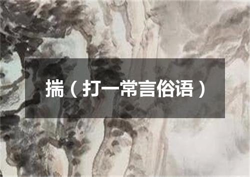 揣（打一常言俗语）